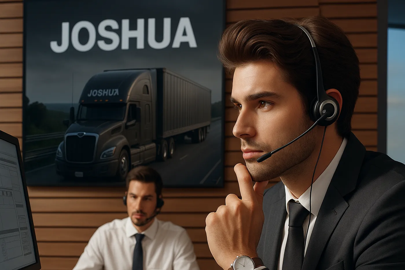 Joshua Meuzelaar support team member on a headset